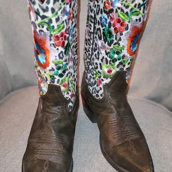 Macie Bean Shoes - Macie Bean Leopard Cowgirl Boots